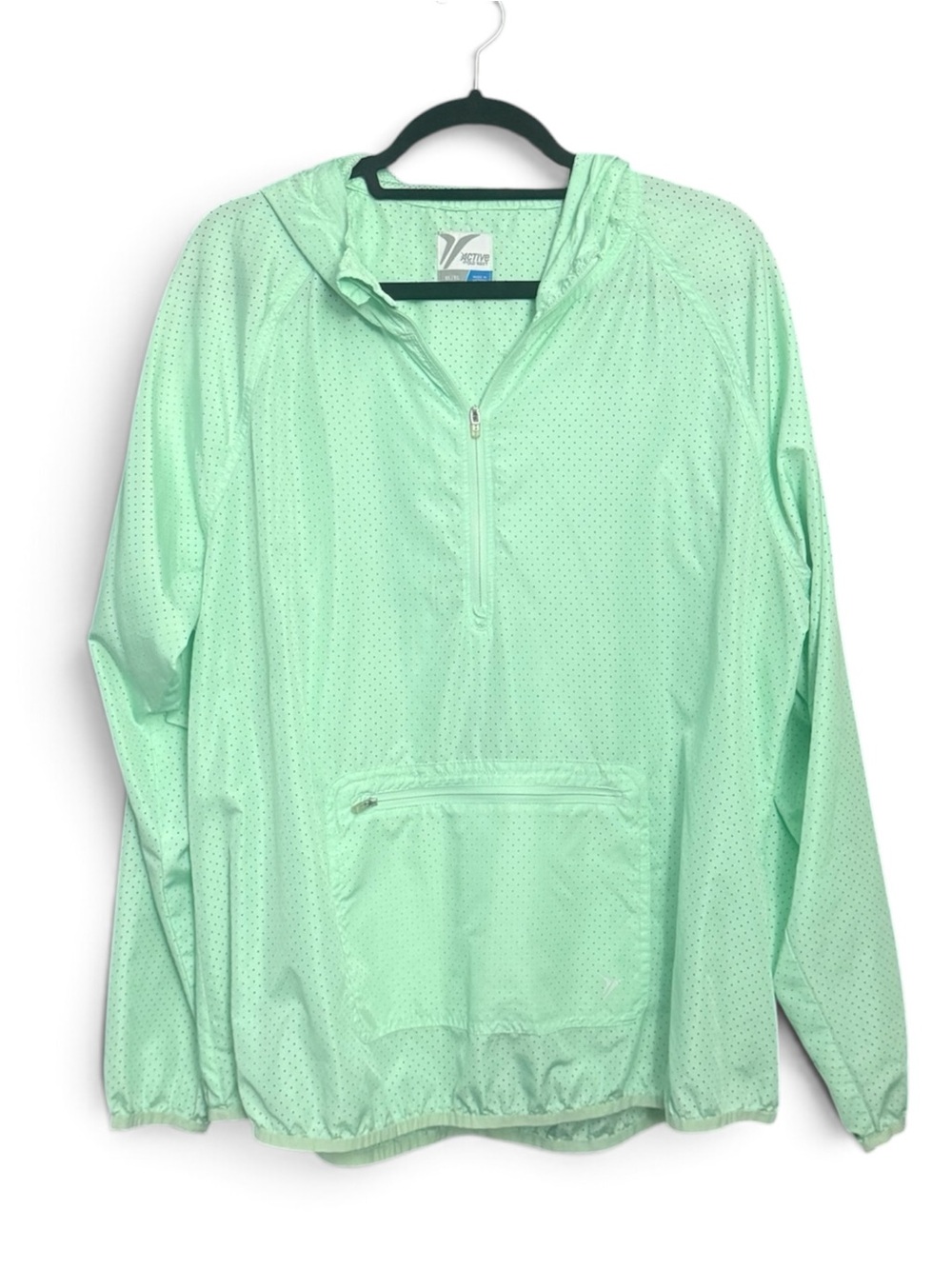 Old Navy Active Mint Green Perforated Pullover Windbreaker – XL